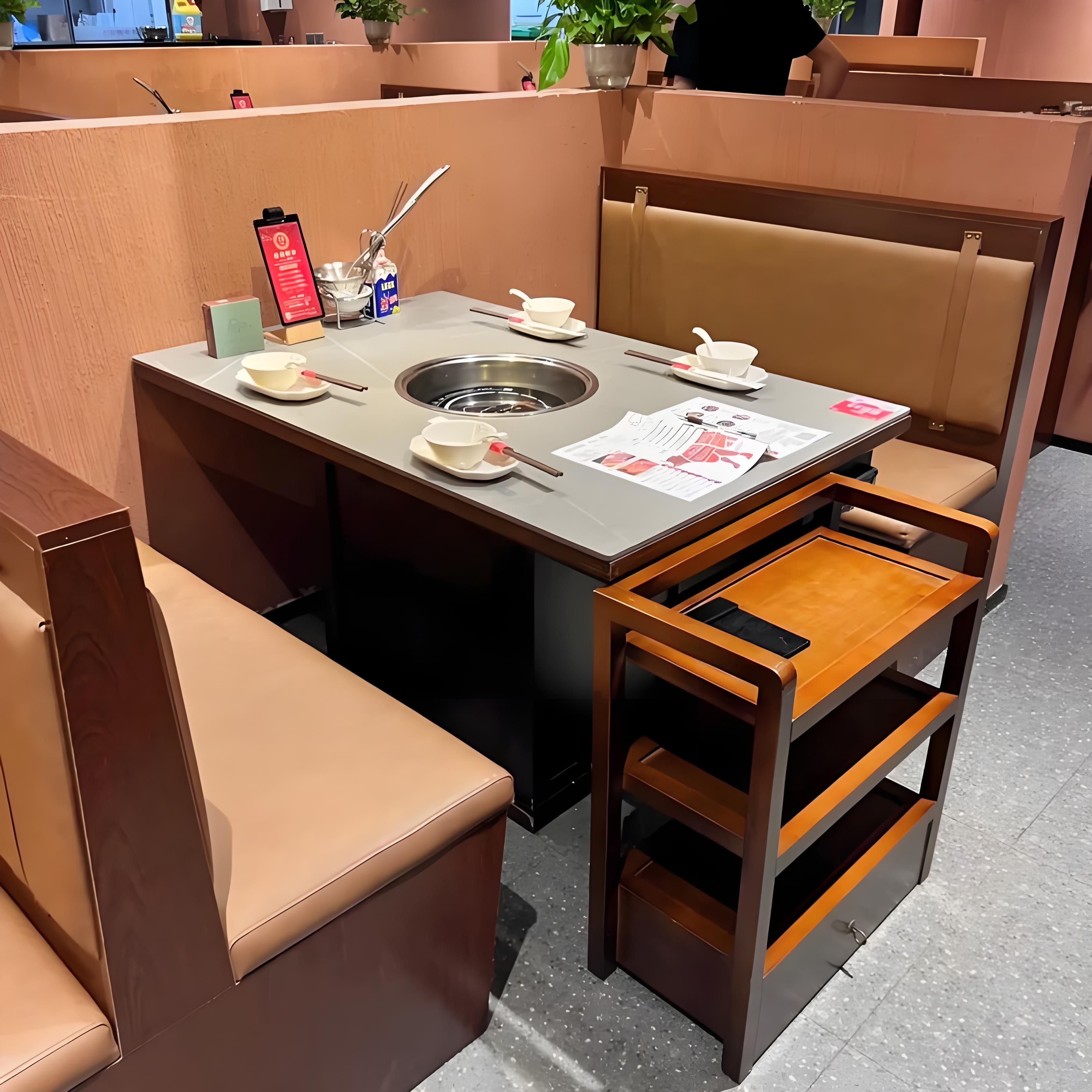 宁德市无烟净化灶台中餐桌 - 方案