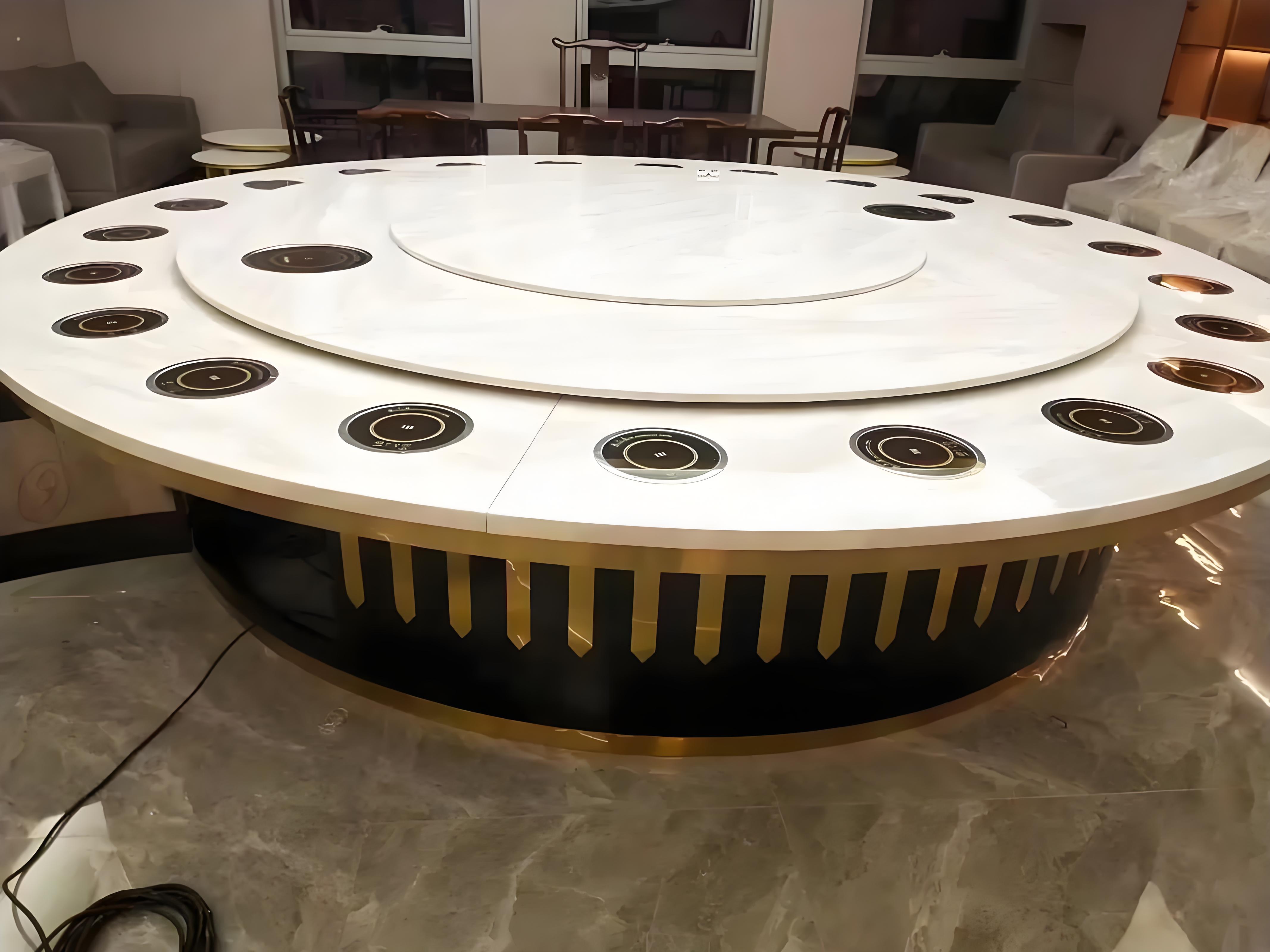 宁德市旋转火锅桌地锅鸡灶台 - 厂家